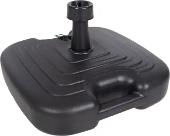 Bazë plastike për ombrellë me dorezë, SOLBAS FH6112.02, ngjyrë antracit, për shtyllë 20/38mm, 45x11H cm