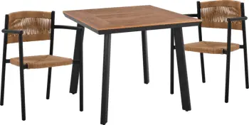 Set kopshti tavolinë 5563.02 & karrige 5786.02, 3 pjesë, polywood/litar