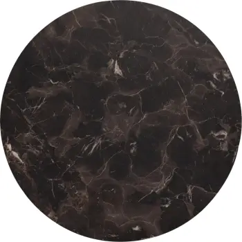Sipërfaqe tavoline HPL, ngjyrë mermeri kafe, Φ69 cm, trashësi 12mm
