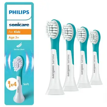 Kokë brushë dhëmbësh sonike Philips Sonicare For Kids HX6034/90 3+ blu/bardhë, 4 copë