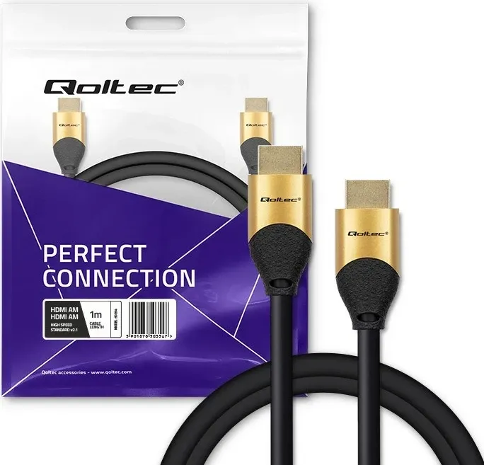 Kabëll HDMI Qoltec 50354, Ultra high speed, 8K, 1m, Ari - 10