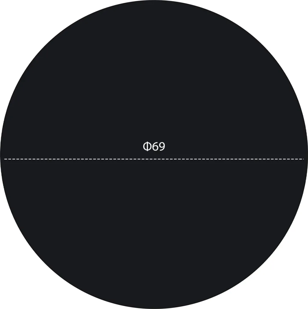 Sipërfaqe tavoline HPL, ngjyrë e zezë, Φ69 cm, trashësi 12mm - 2