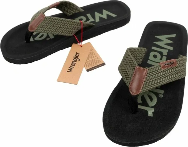 Flip-flopa për meshkuj Wrangler Zane, të gjelbra - 1