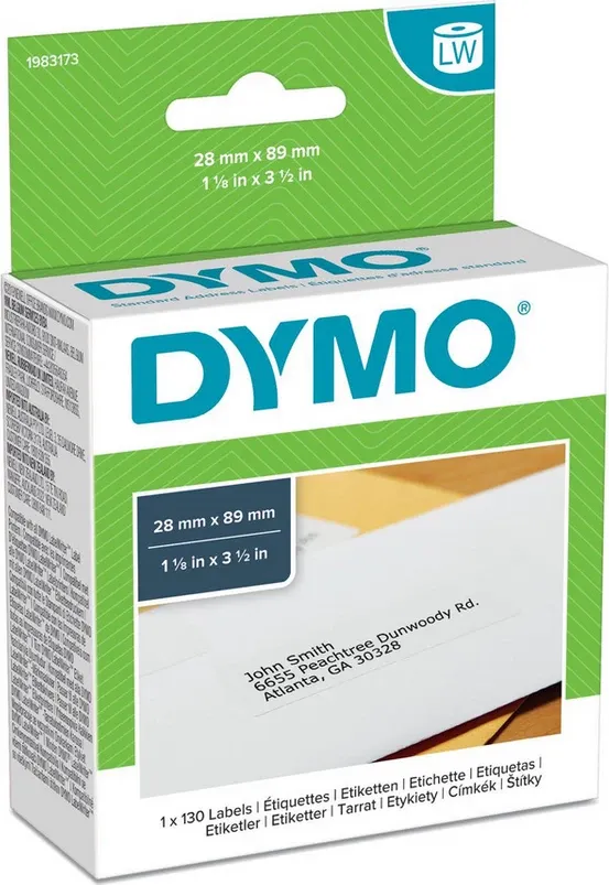 Etiketa vetëngjitëse Dymo LabelWriter 1983173 28 x 89 mm 130 copë e bardhë - 1