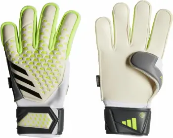 Doreza për portier adidas Predator Match Fingersave, të bardha me të gjelbërta