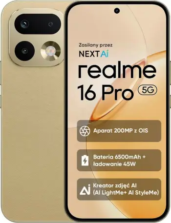 Celular Realme 16 Pro 5G, 8/256GB, gold