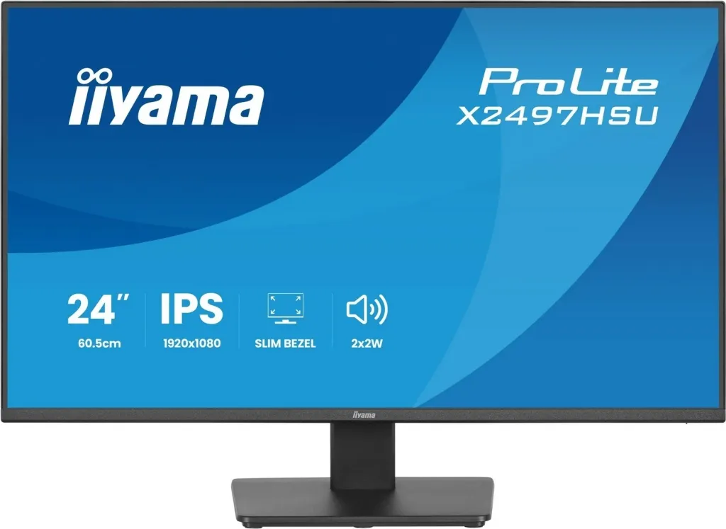 Monitor iiyama X2497HSU-B1, 24 inch, Full HD, IPS, HDMI, DisplayPort, USB, i zi - 1
