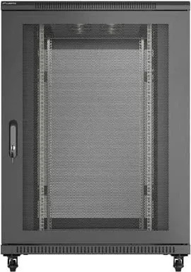 Kasë rack LANBERG 19" 22U 800x1200mm, me ventilatorë, e zezë - 2
