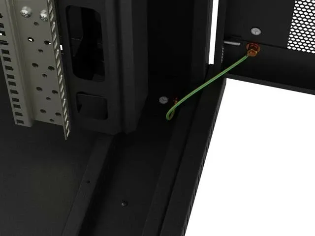 Kasë rack LANBERG 19" 22U 800x1200mm, me ventilatorë, e zezë - 11