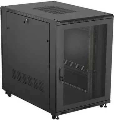 Kasë rack LANBERG 19" 22U 800x1200mm, me ventilatorë, e zezë - 3