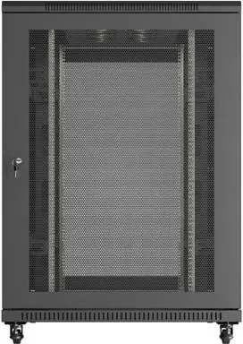 Kasë rack LANBERG 19" 22U 800x1200mm, me ventilatorë, e zezë - 6