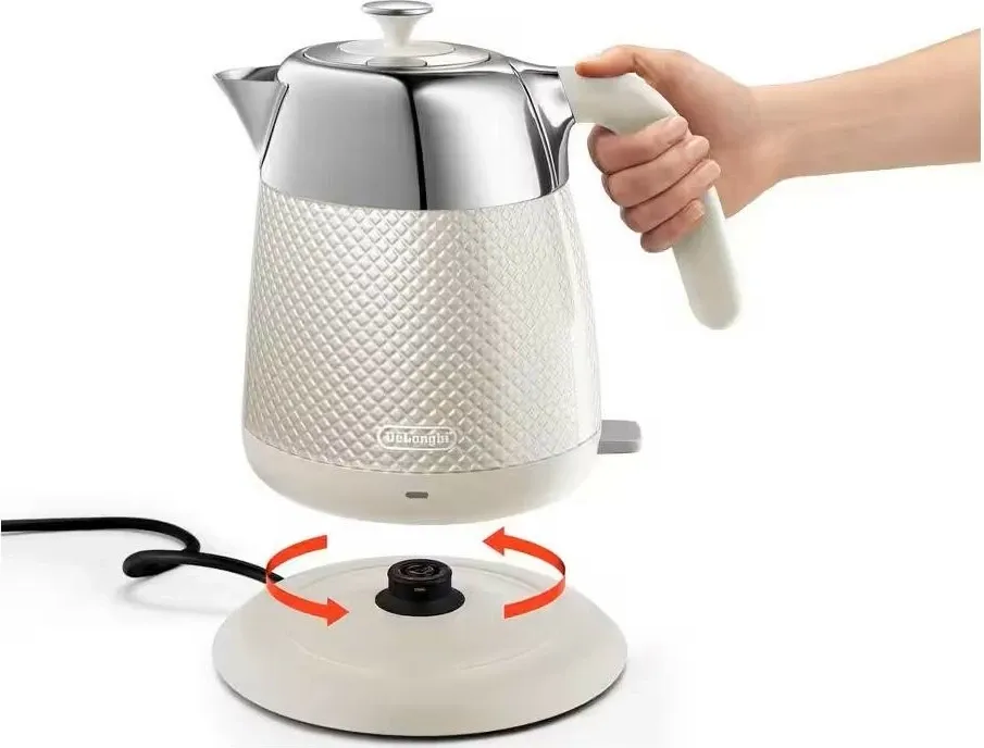 Çajnik elektrik DeLonghi Luminosa KBL2001, 1.7L, 2000W, krem - 2