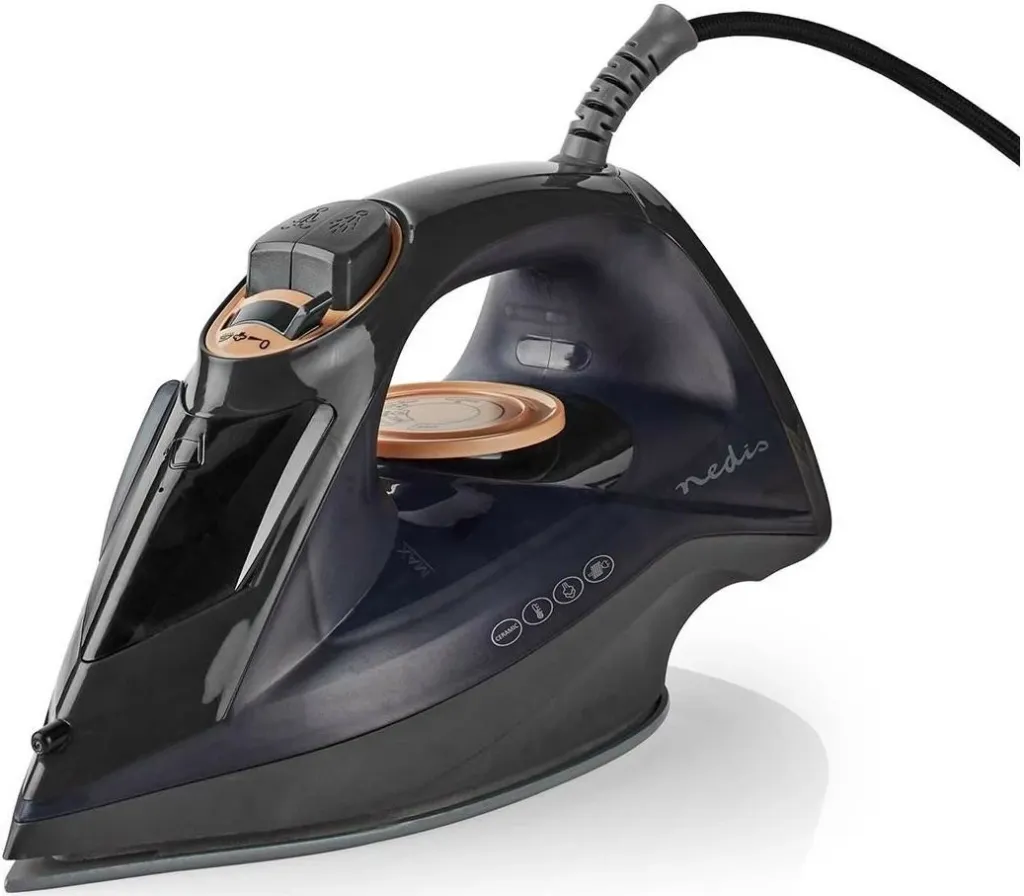 Hekur me avull Nedis, 2200W, rezervuar 220ml, pllaka qeramike, lejla - 1