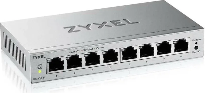 Switch Zyxel GS1200-8V3, 8 porte, Managed - 1