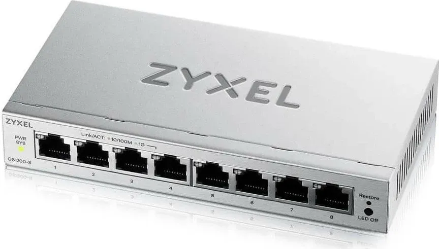 Switch Zyxel GS1200-8V3, 8 porte, Managed - 3