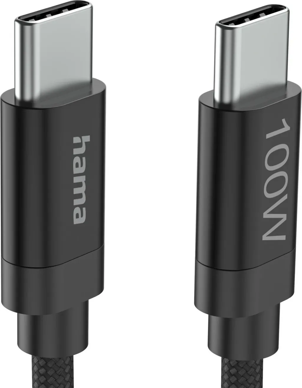 Kabllo USB-C Hama USB-C - USB-C, 100W, 3m, najlon, e zezë - 3