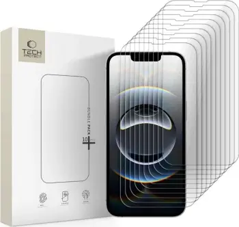 Mbështjellës xhami Tech-Protect për iPhone 13/13 Pro/14/16E/17E, set 10 copë, transparent