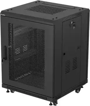 Kasë rack LANBERG 19 inch 15U, 600x600mm, e zezë, dyer të perforuara