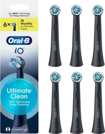 Koka rezervë për brushë elektrike Oral-B iO Ultimate Clean EB6, 6 copë, e zezë