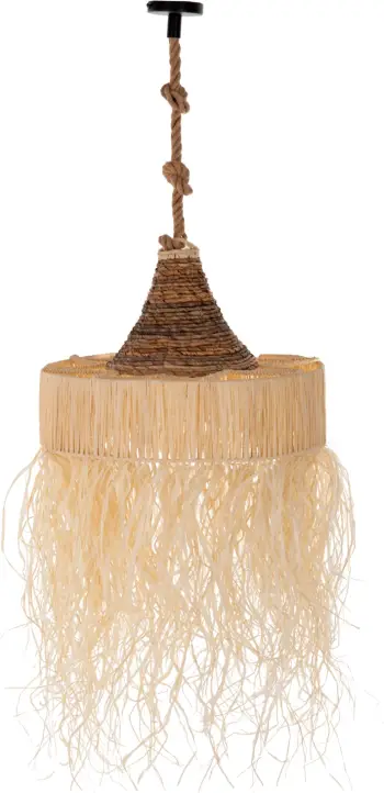 Llambë varëse tavani set FH11922, litar dhe fibra gjethe palme të thara, Φ51Χ155+H cm