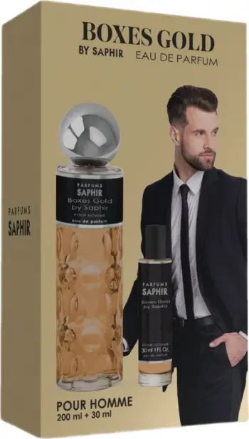 Eau de Parfum për meshkuj Saphir Boxes Gold, 200ml + 30ml