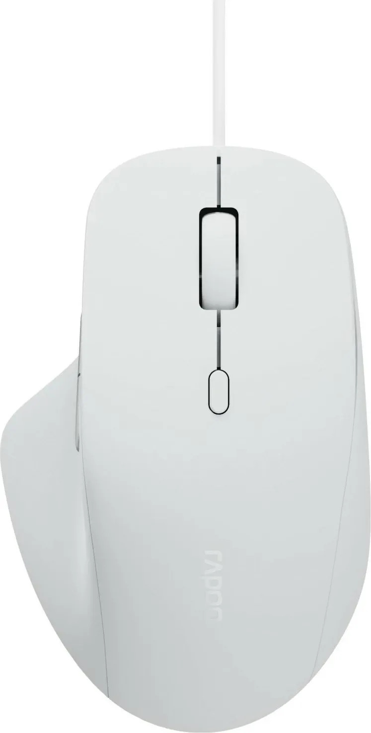 Maus Rapoo N500, ergonomik, 3600 DPI, i bardhë - 1