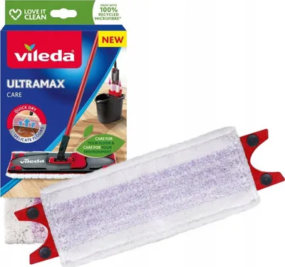 Refill leckë mop Vileda Ultramax Care, mikrofibër, për dysheme delikate, e bardhë - 2