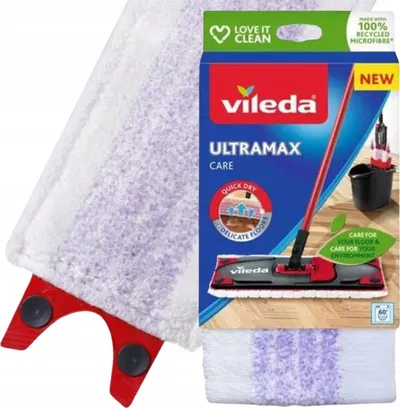 Refill leckë mop Vileda Ultramax Care, mikrofibër, për dysheme delikate, e bardhë - 3