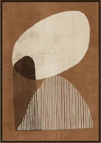 Pikturë dekorative CONVEX, kanavacë, terrakotë, bezhë, MDF, kafe, 60x90x4cm