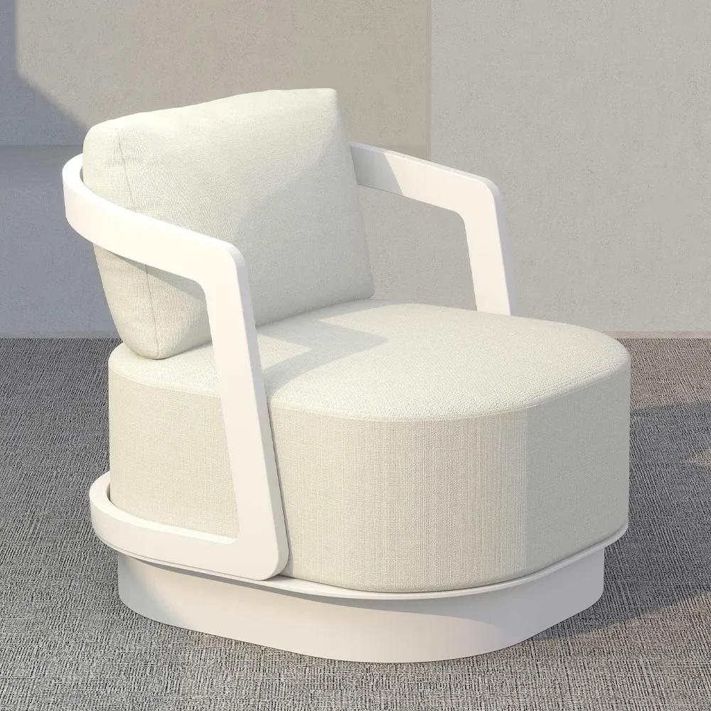 Set lounge TORRE 1+2+2, ngjyrë e bardhë e zbehtë, 198x81x66cm - 5