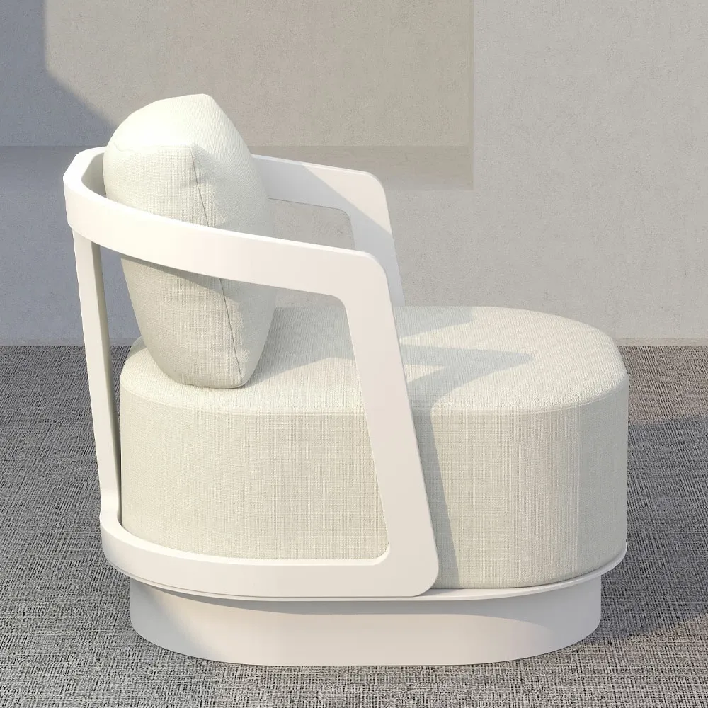 Set lounge TORRE 1+2+2, ngjyrë e bardhë e zbehtë, 198x81x66cm - 6