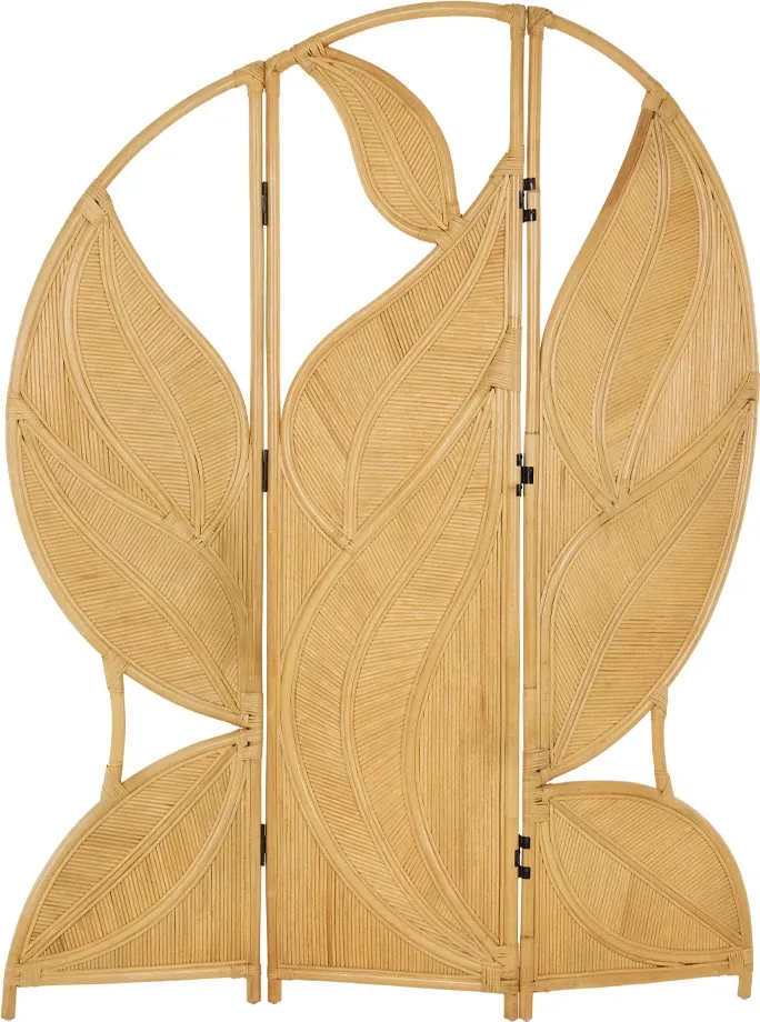 Paravan LEAF PALM, ratan natyral, 150x3x190 cm - 1