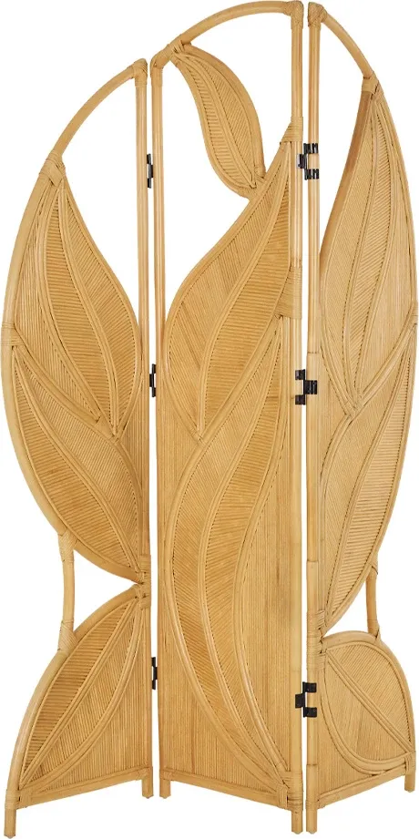 Paravan LEAF PALM, ratan natyral, 150x3x190 cm - 2