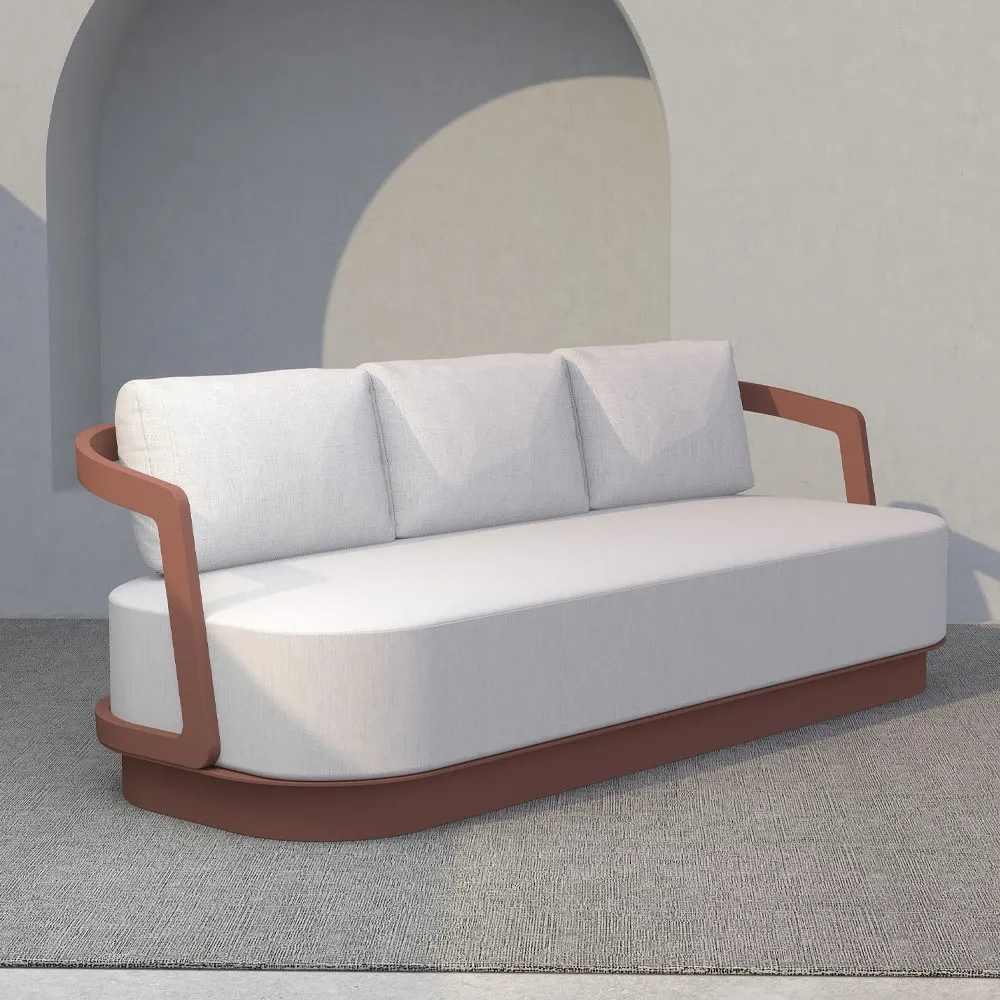 Set lounge TORRE 1+2+2, terrakote, 198x81x66cm - 2