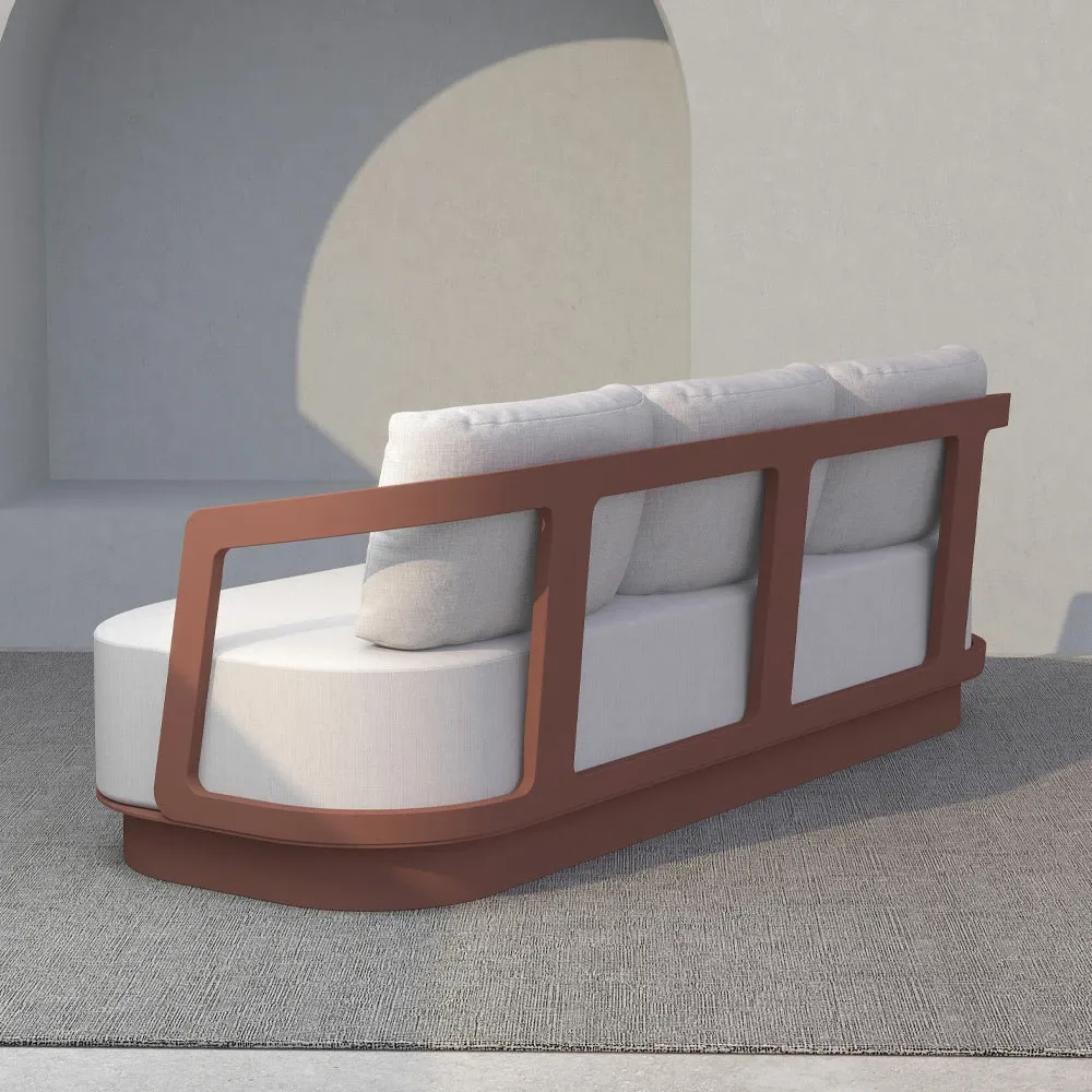 Set lounge TORRE 1+2+2, terrakote, 198x81x66cm - 4