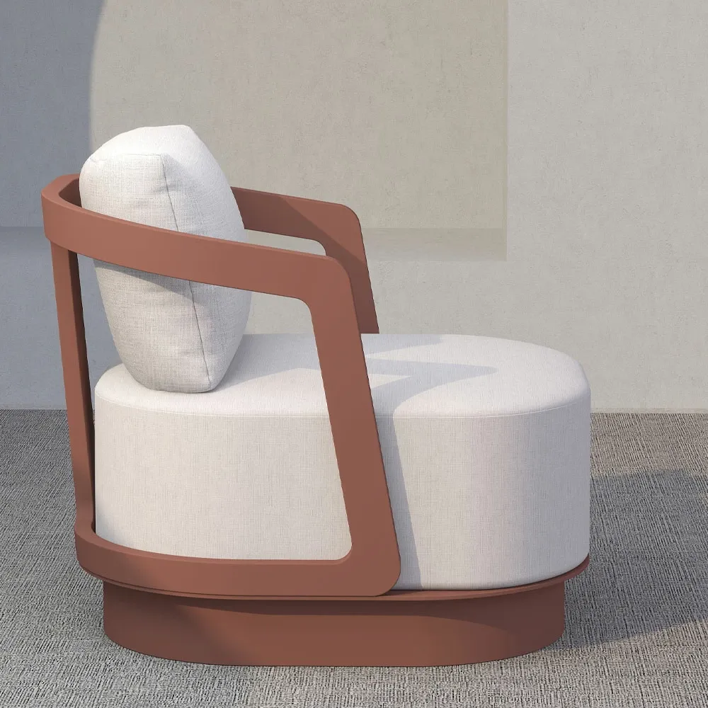 Set lounge TORRE 1+2+2, terrakote, 198x81x66cm - 6