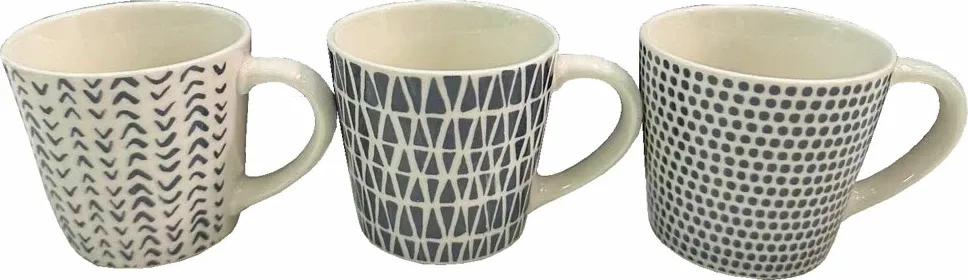 Set filxhanësh espresso, 6 copë, porcelan Bone, bardhë-blu, 9.5x6.5x5cm - 1