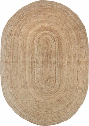 Qilim oval MAGI, jute, bezhë, 230x160cm