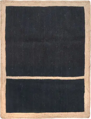 Qilim FRAME RUG B, jute, ngjyrë e zezë-bezhë, 300x200cm
