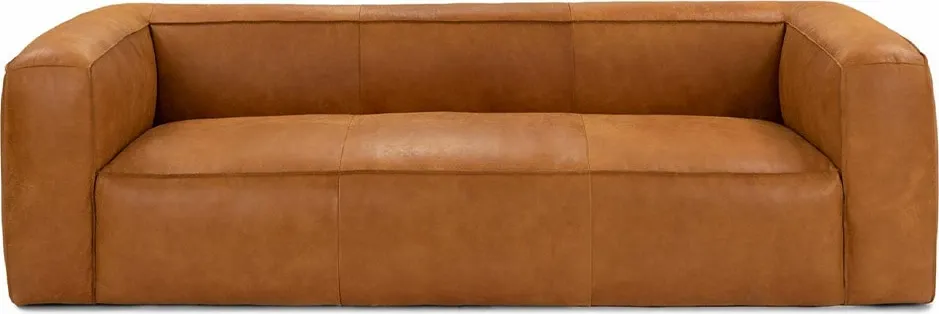 Kauç 3 vendësh, ngjyrë camel, 230x95x66cm - 1