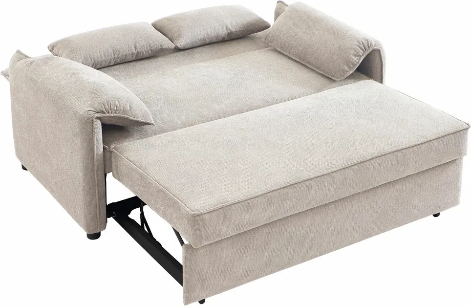 Sofa krevat Rubik, 3 vende, ngjyrë latte, 161x84x92 - 2