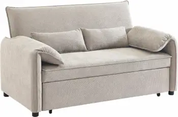 Sofa krevat Rubik, 3 vende, ngjyrë latte, 161x84x92