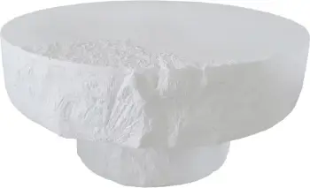 Tavolinë anësore Sorrento, ngjyrë e bardhë me model mermeri, 91.5x91.5x45cm
