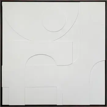 Pikturë dekorative CALMA me kornizë, kanavacë, ngjyrë bezhë, 102.6x4.3x102.6cm