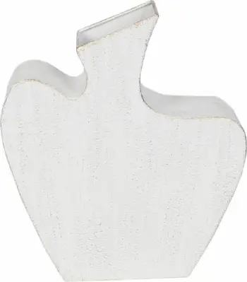 Vazo NIRA, metalike, e bardhë, 26.5x8x30cm