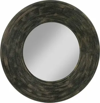 Pasqyrë muri Up & Down, bambu, ngjyrë e zezë antike, 77x6x77cm