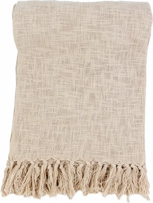 Batanije dekorative NIHAL, material stof, bezhë, 130x170cm - 1
