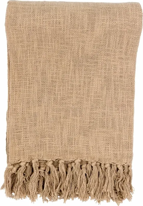 Batanije dekorative NIHAL, pëlhurë, kafe, 130x170cm - 1