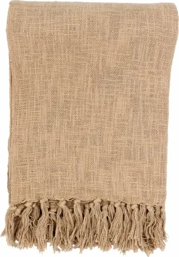 Batanije dekorative NIHAL, pëlhurë, kafe, 130x170cm