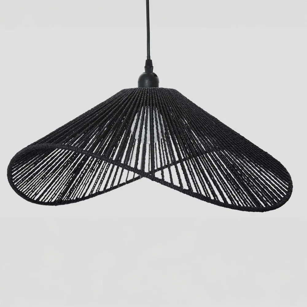 Llambë tavani CLOVE, litar i zi, letër, 47.5x21cm - 3